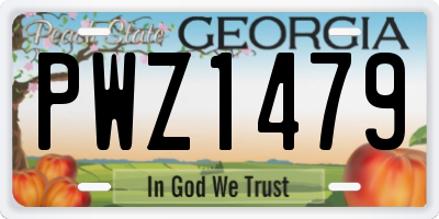GA license plate PWZ1479