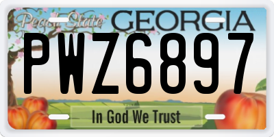 GA license plate PWZ6897