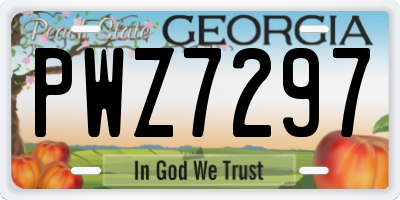 GA license plate PWZ7297