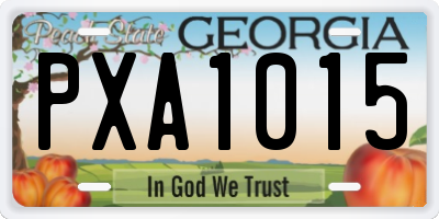 GA license plate PXA1015