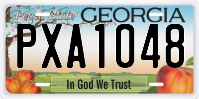 GA license plate PXA1048