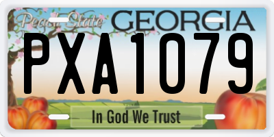 GA license plate PXA1079