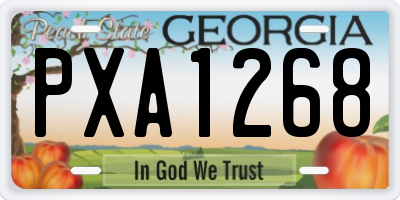 GA license plate PXA1268