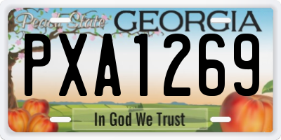 GA license plate PXA1269