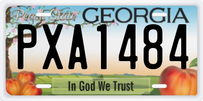 GA license plate PXA1484