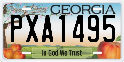 GA license plate PXA1495