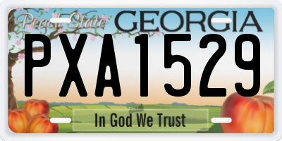 GA license plate PXA1529