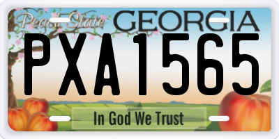 GA license plate PXA1565