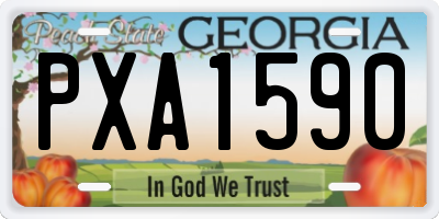 GA license plate PXA1590