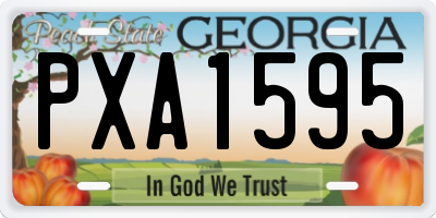 GA license plate PXA1595