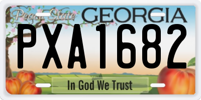 GA license plate PXA1682