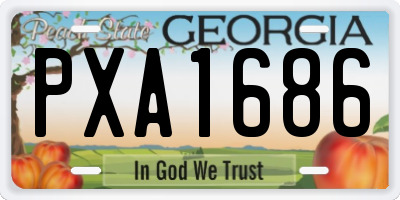 GA license plate PXA1686
