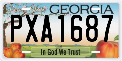 GA license plate PXA1687