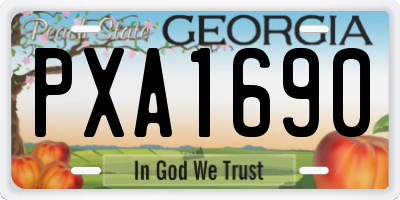 GA license plate PXA1690