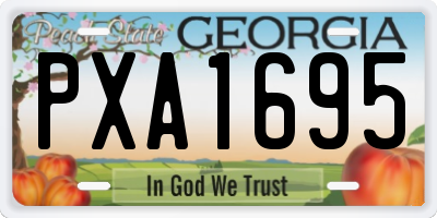 GA license plate PXA1695