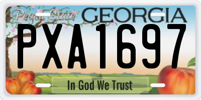 GA license plate PXA1697
