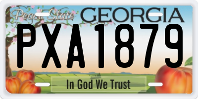 GA license plate PXA1879