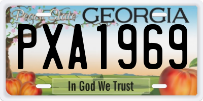 GA license plate PXA1969