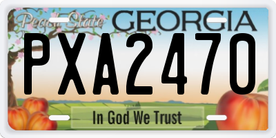 GA license plate PXA2470