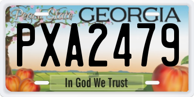 GA license plate PXA2479