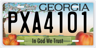 GA license plate PXA4101