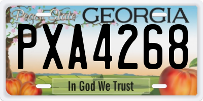 GA license plate PXA4268