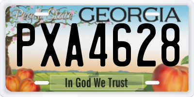 GA license plate PXA4628