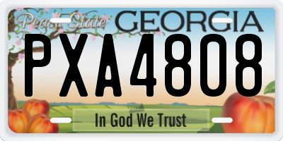 GA license plate PXA4808
