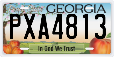 GA license plate PXA4813