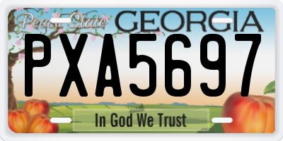 GA license plate PXA5697