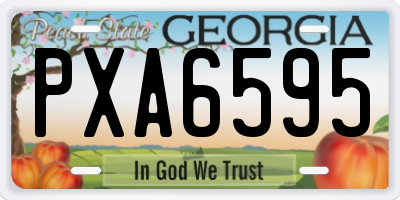 GA license plate PXA6595