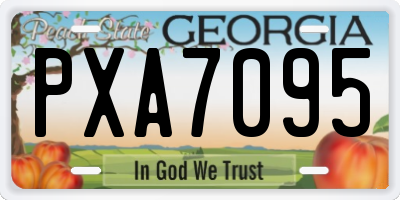 GA license plate PXA7095