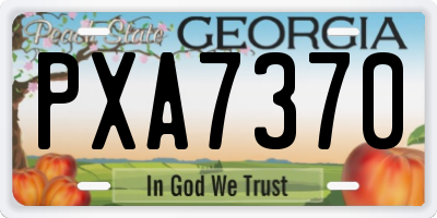 GA license plate PXA7370