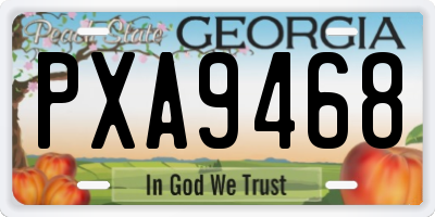 GA license plate PXA9468