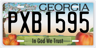 GA license plate PXB1595