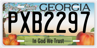 GA license plate PXB2297