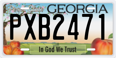GA license plate PXB2471