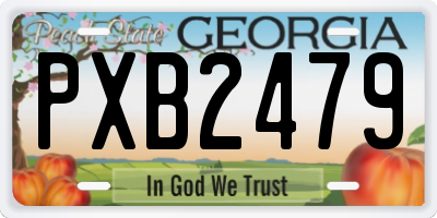 GA license plate PXB2479
