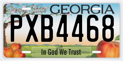 GA license plate PXB4468
