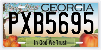 GA license plate PXB5695