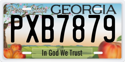 GA license plate PXB7879