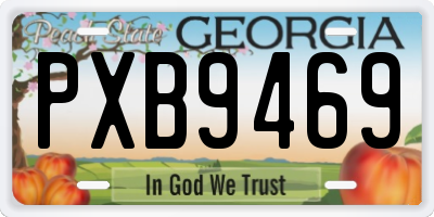 GA license plate PXB9469