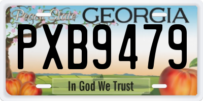 GA license plate PXB9479