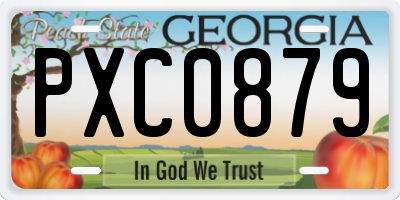 GA license plate PXC0879