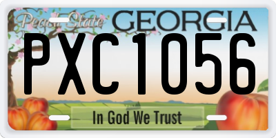 GA license plate PXC1056