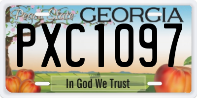 GA license plate PXC1097