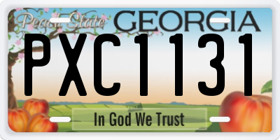 GA license plate PXC1131