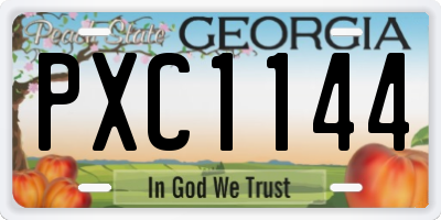 GA license plate PXC1144