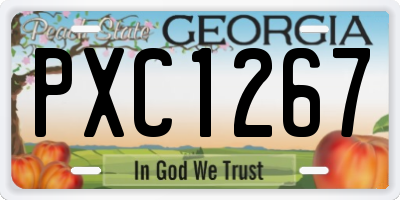 GA license plate PXC1267
