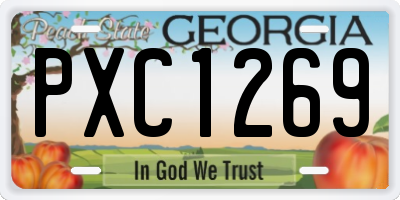 GA license plate PXC1269